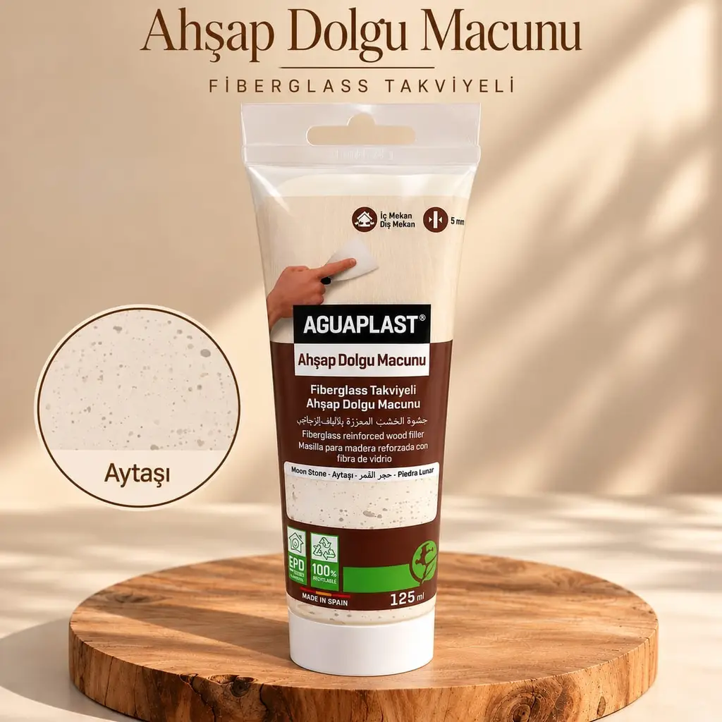 Ahşap Tamir Macunu AYTAŞI Parke Mobilya Masa Dolgu Çatlak Çizik Giderici Fiberglas 125 ML