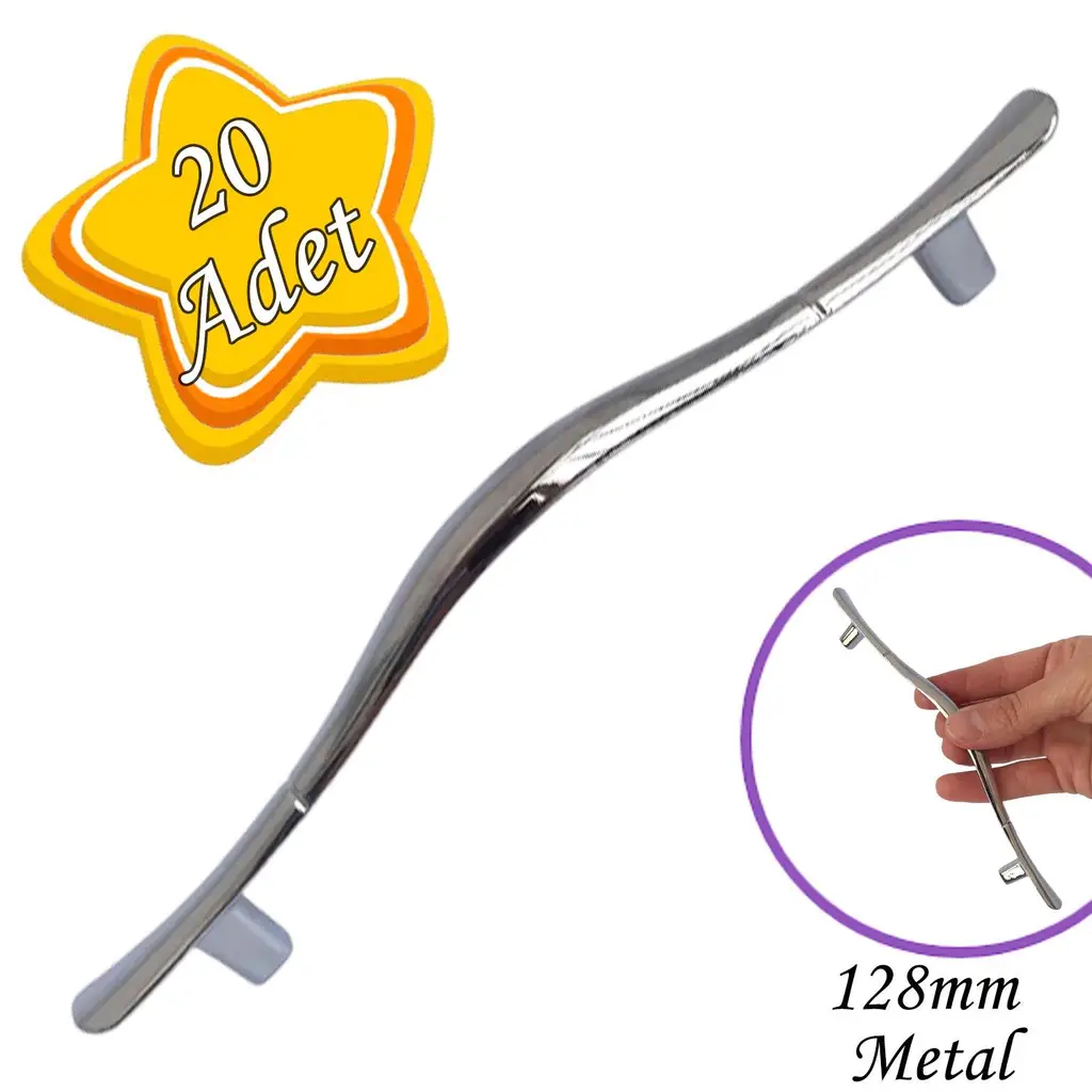 Ördek kulp Krom 128 mm Kulp Mobilya Mutfak Dolabı Çekmece Dolap Kapak Kulpu Kulbu Metal Kulp 20 ADET